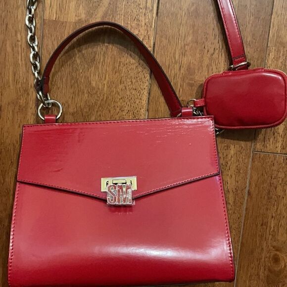 Steve Madden Red Bmed Bag with small purse                   - Picture 2 of 6